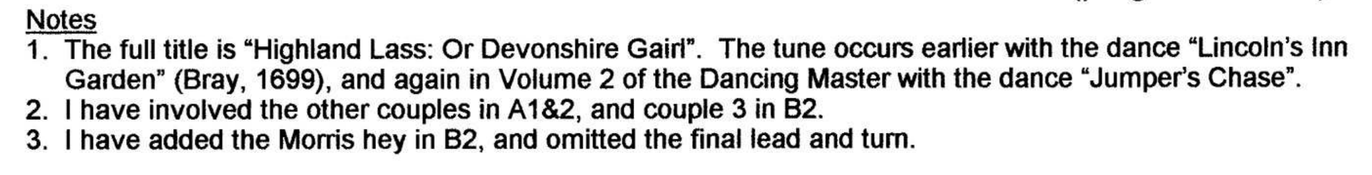 Devonshire Girl, The (notes)